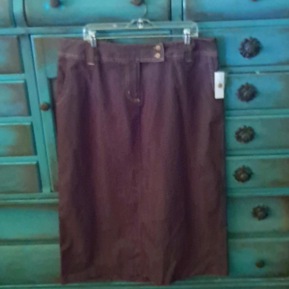 Brown Denim Skirt Size 20 NWT